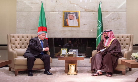 [포토] 알제에서 사우디 왕세자와 만난 알제리 총리