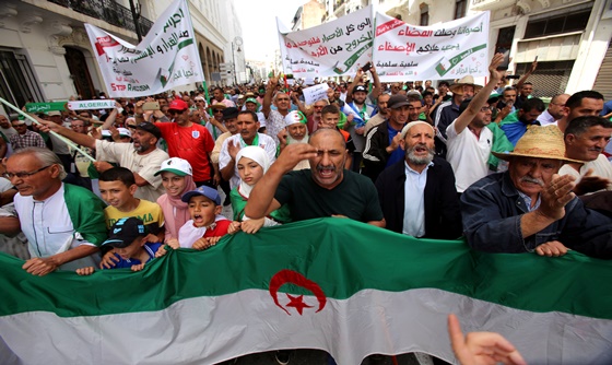 [포토] 알제에서 진행된 대규모 반정부 시위 